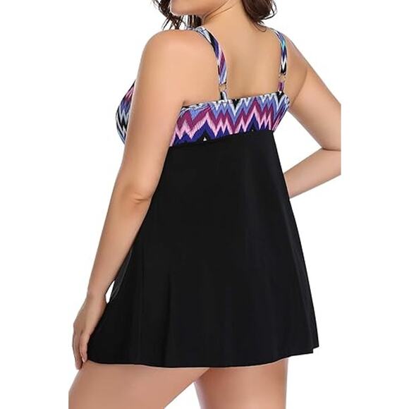 PERONA Swimsuit Shaping Body One Piece Swim Dress - Size 18 - Picture 4 of 6